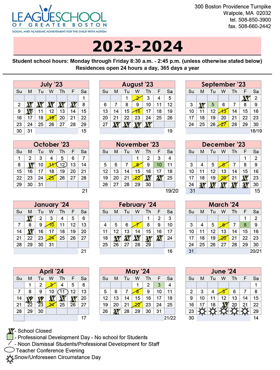 2023-2024 Academic Calendar.