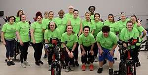 Participants in the Bike-A-Thon event.