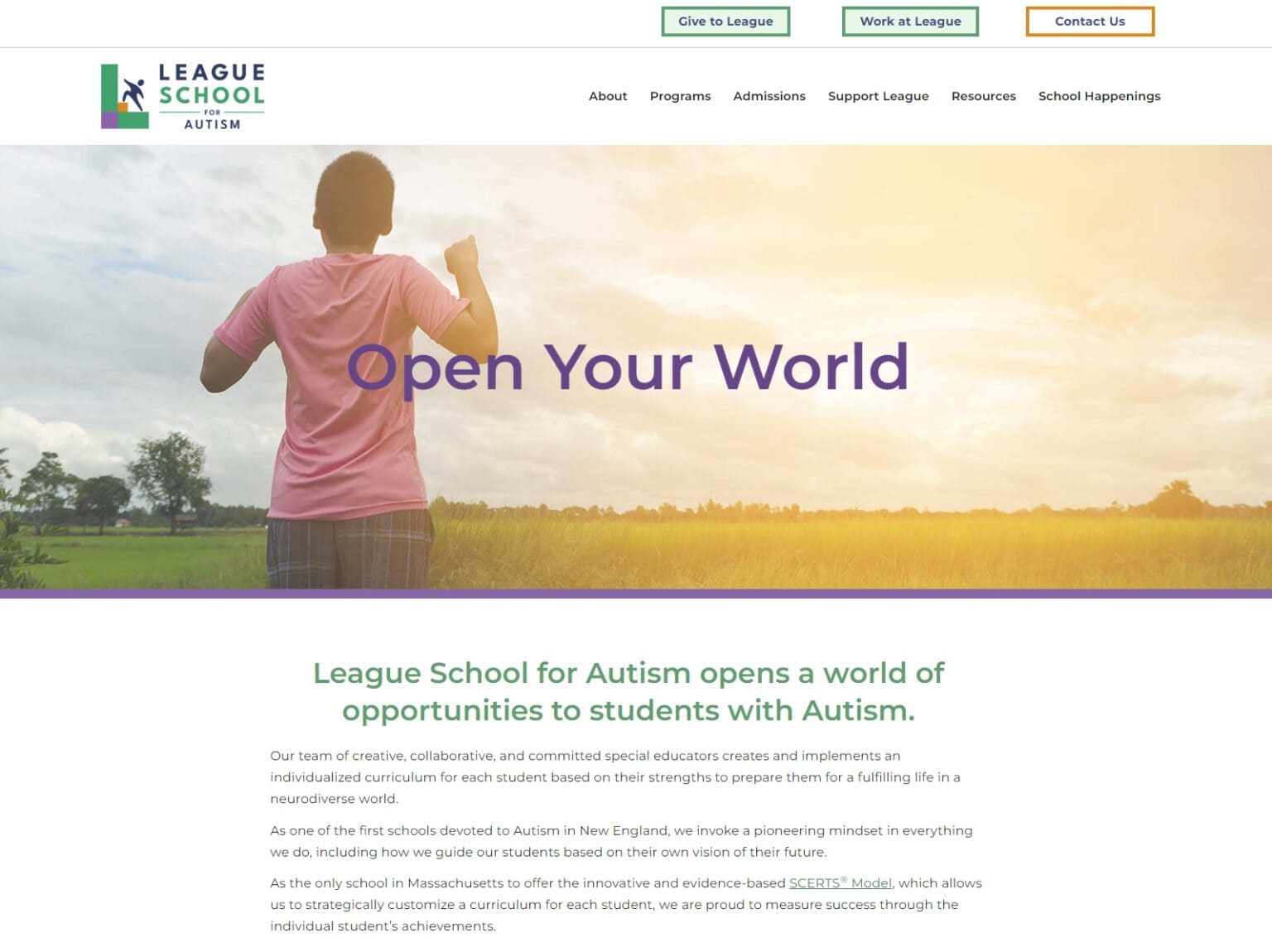 League School for Autism Officially Launches New Website League