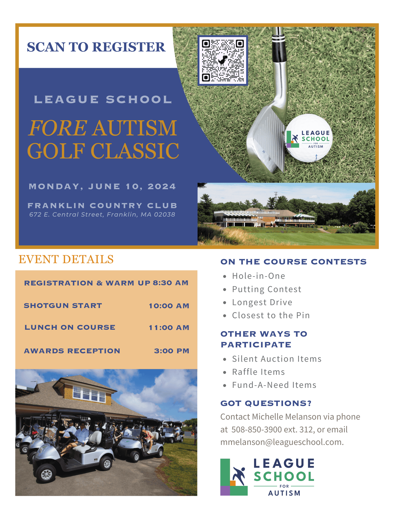 FORE Autism Golf Flyer 2024